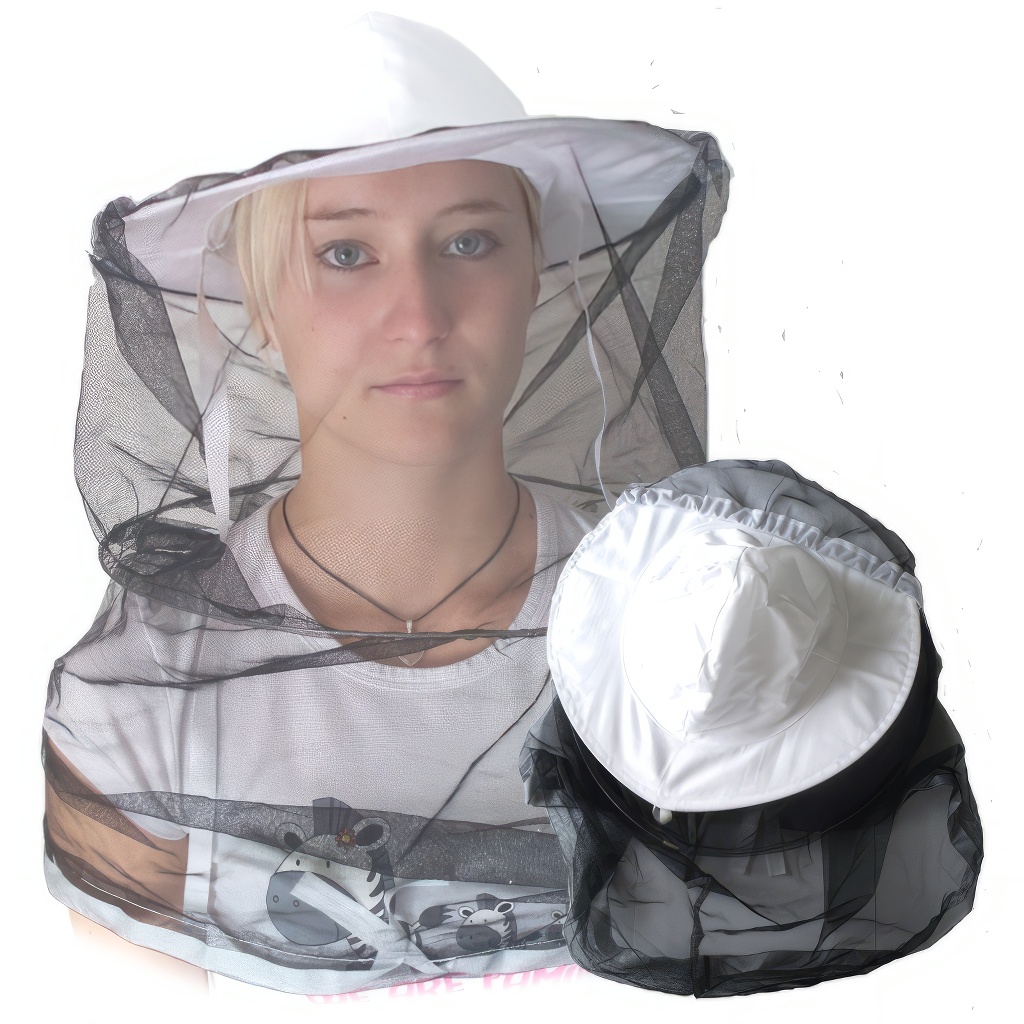 Imker Hut mit Schleier und Zugband Bienenschutz Imkerbekleidung Imkerschleier 
